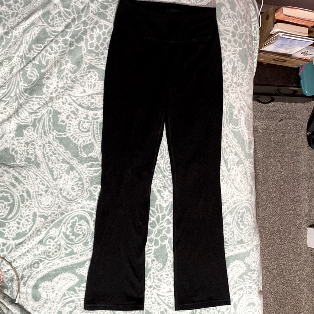 Black flare leggings